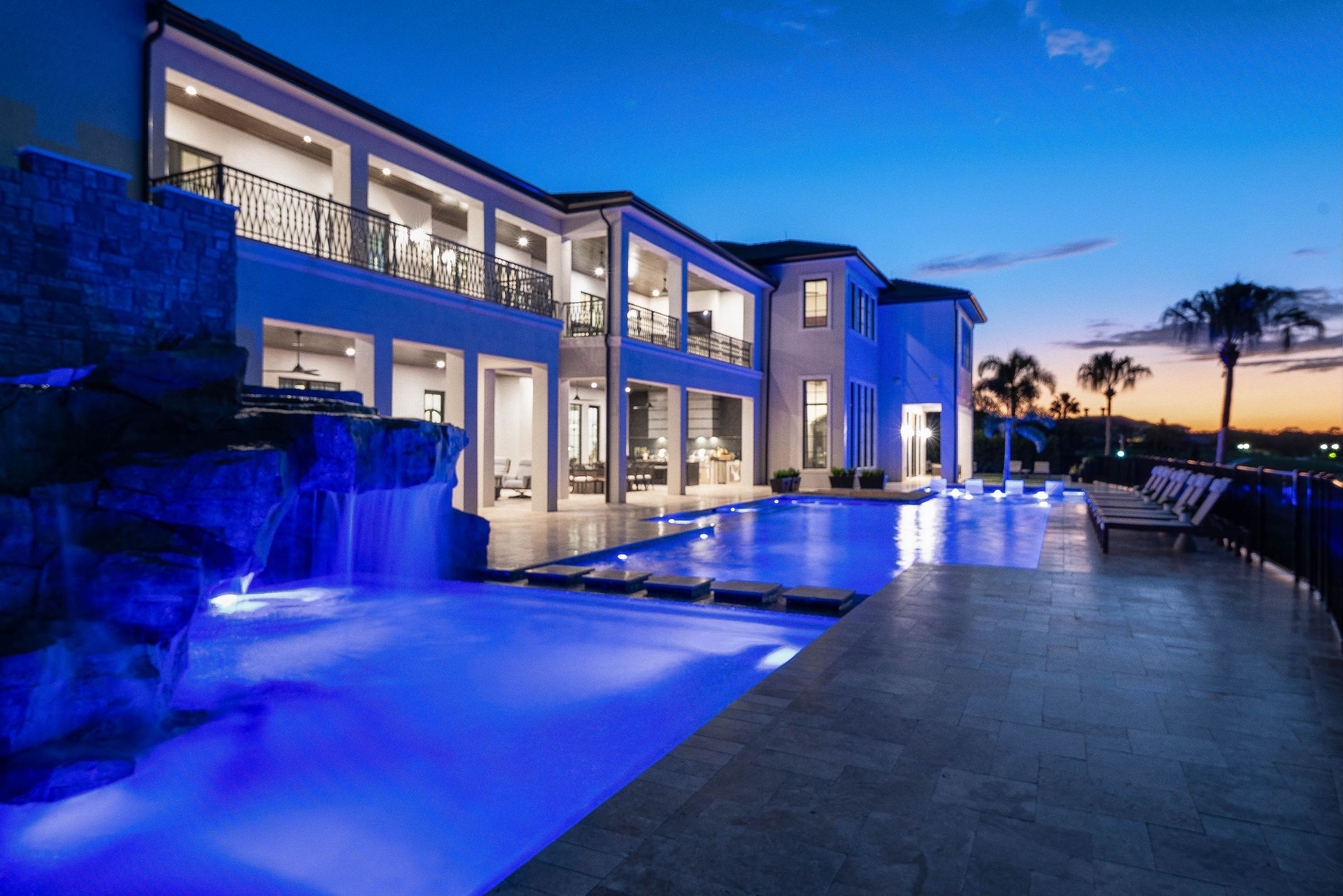 Reunion Castle Pool Twilight